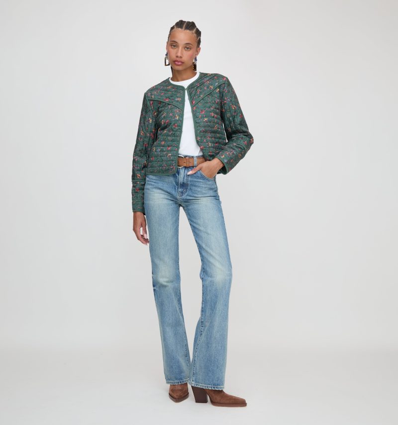 AmariJacket FleurChintz BottleGreenJeans22034