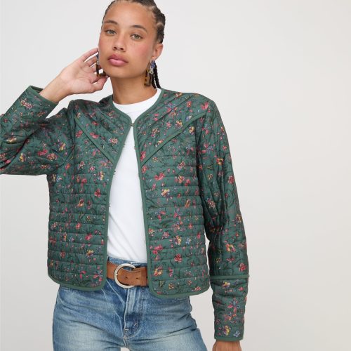 AmariJacket FleurChintz BottleGreenJeans22075