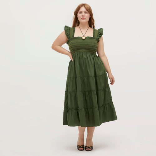 August TheEllieNapDress GreenwithContrastSmocking2941copy