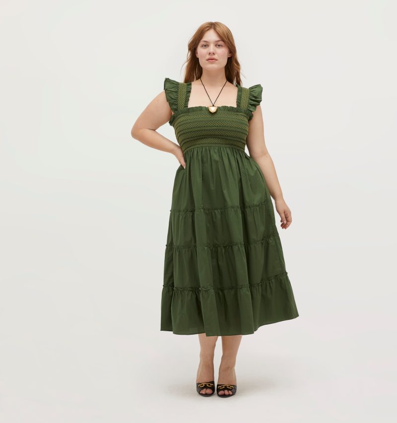 August TheEllieNapDress GreenwithContrastSmocking2941copy