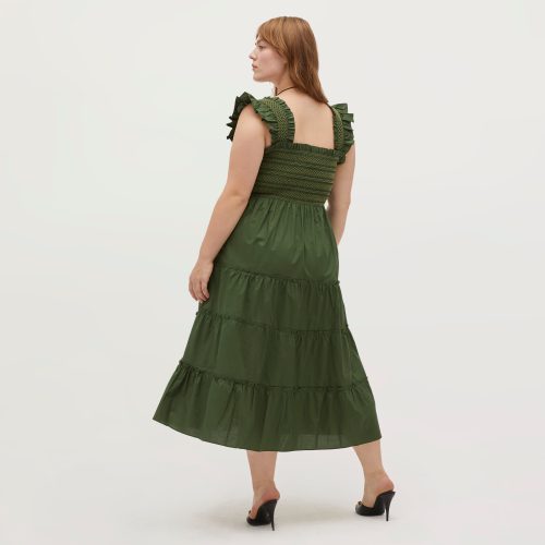 August TheEllieNapDress GreenwithContrastSmocking2967copy