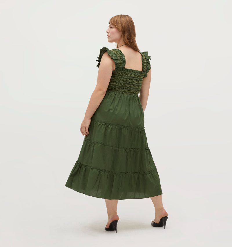 August TheEllieNapDress GreenwithContrastSmocking2967copy