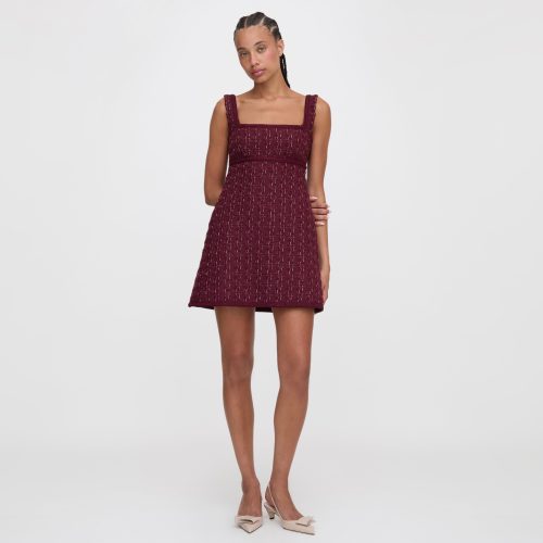 BennettDress BurgundyTweed22308