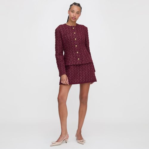 BennettDress BurgundyTweed22378