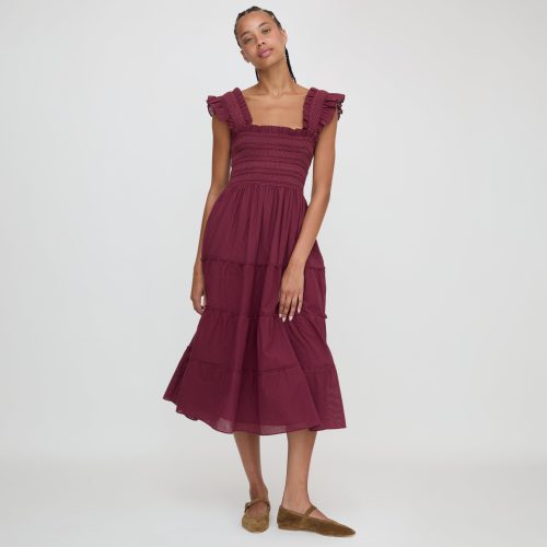 EllieNapDress BurgundyShadowStripew BlushContrastStitch19246