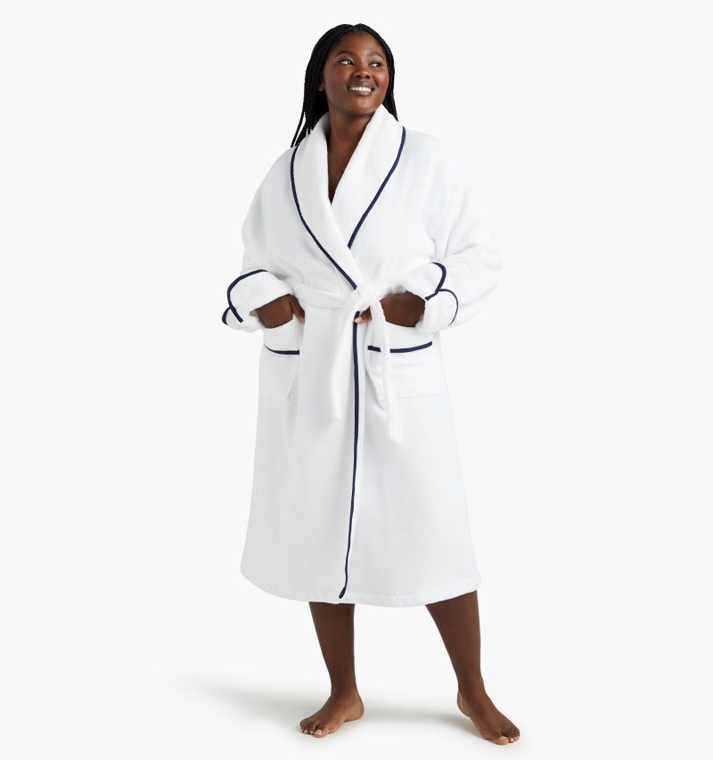 HHH107 WomensHotelRobe White C