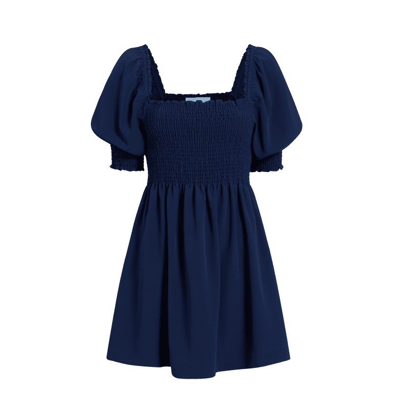 color:Wrinkle Resistant Navy Crepe