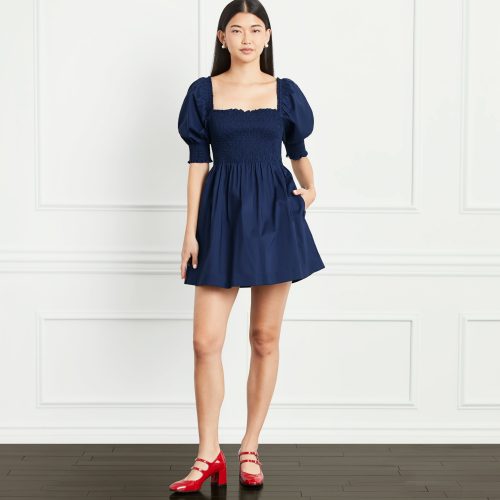 HHH1203 TheAthenaNapDress NavyCotton NavyCotton C