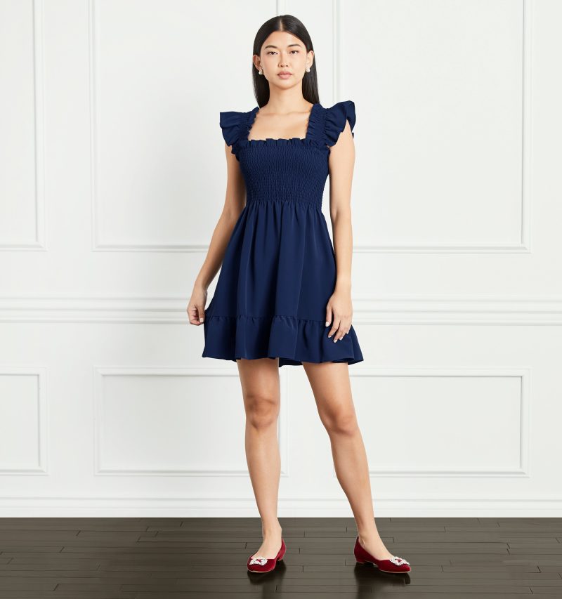 HHH1219 TheElizabethNapDress NavyCrepe NavyCrepe C