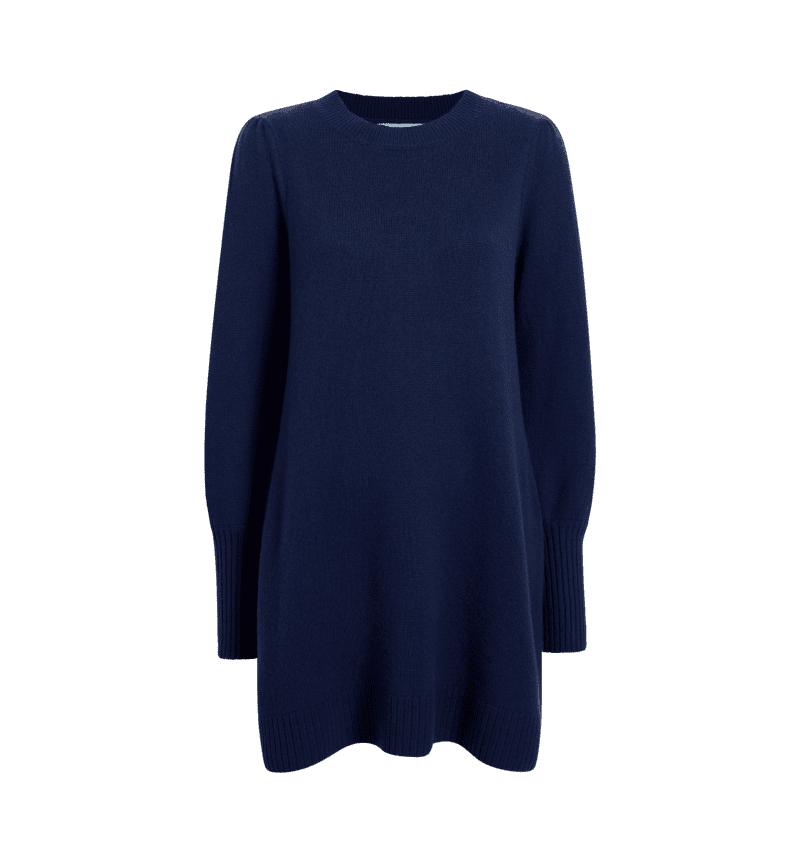 HHH1276 TheSilvieSweaterDress NavyWool NavyWool A