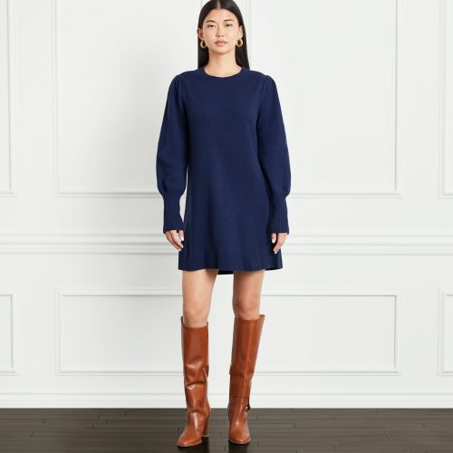 HHH1276 TheSilvieSweaterDress NavyWool NavyWool C