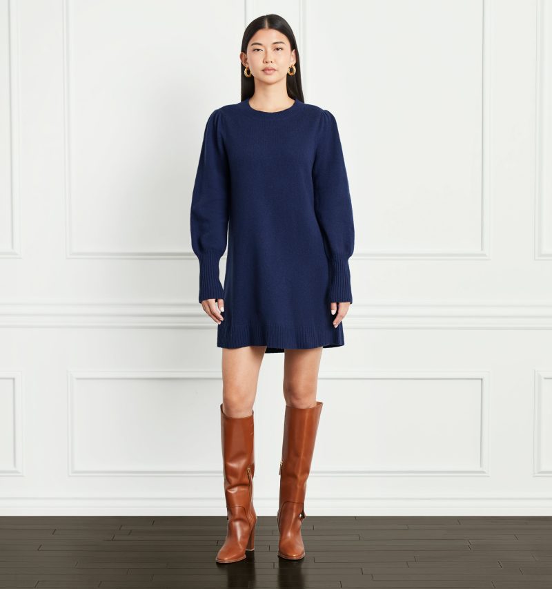 HHH1276 TheSilvieSweaterDress NavyWool NavyWool C