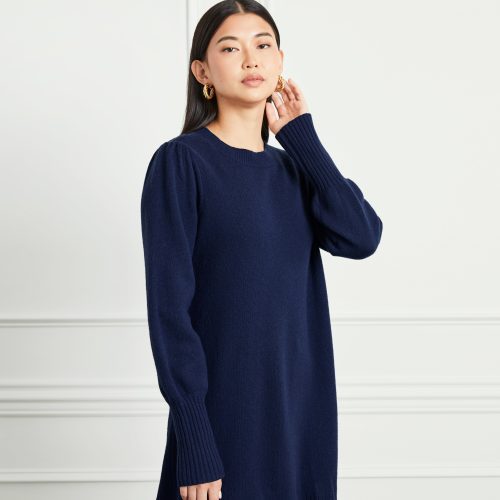 HHH1276 TheSilvieSweaterDress NavyWool NavyWool E