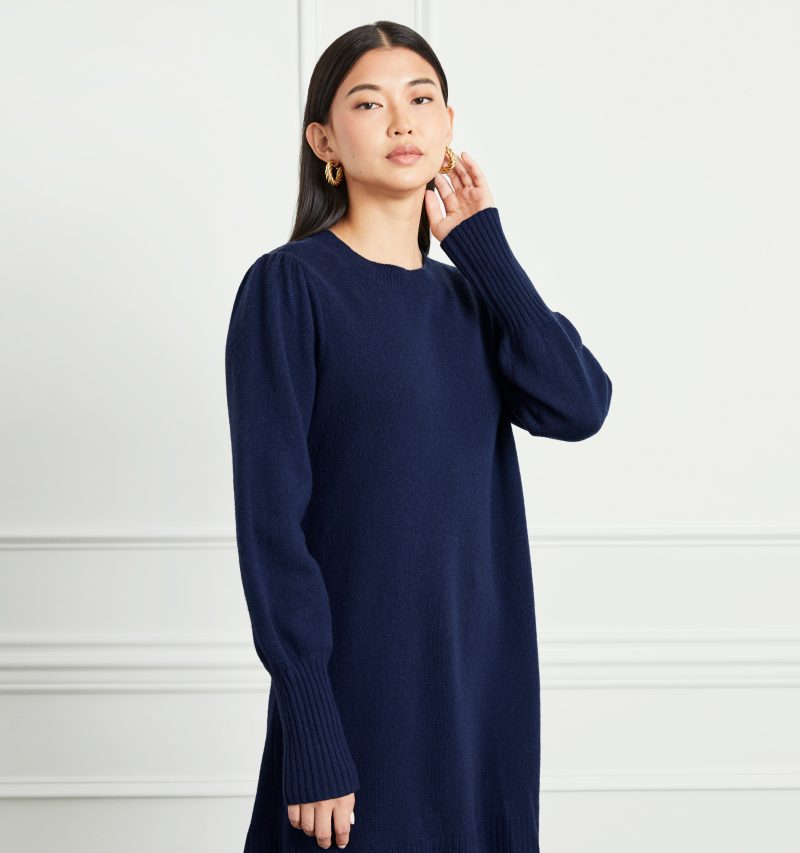 HHH1276 TheSilvieSweaterDress NavyWool NavyWool E