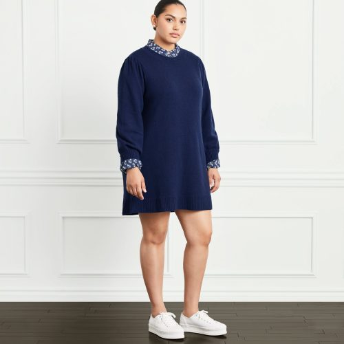 HHH1277 TheSilvieSweaterDress NavyWool NavyWool C