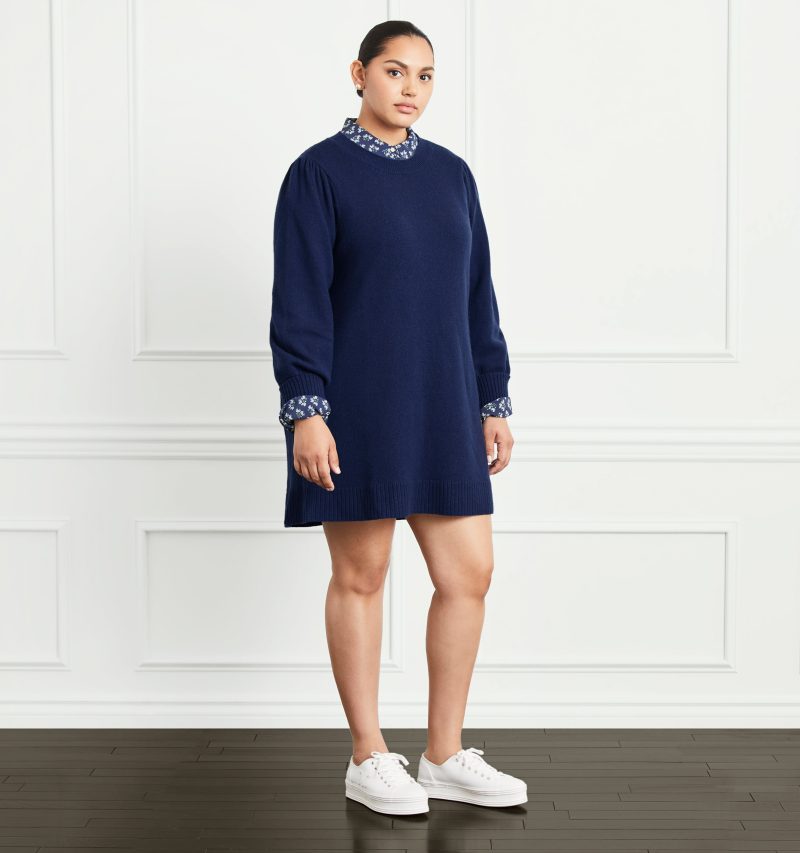 HHH1277 TheSilvieSweaterDress NavyWool NavyWool C