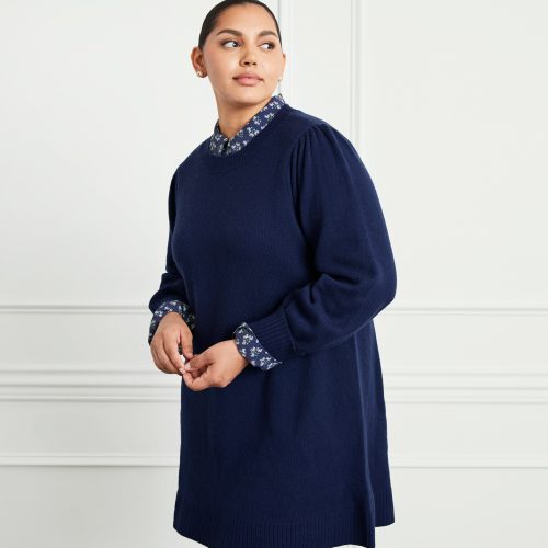 HHH1277 TheSilvieSweaterDress NavyWool NavyWool E