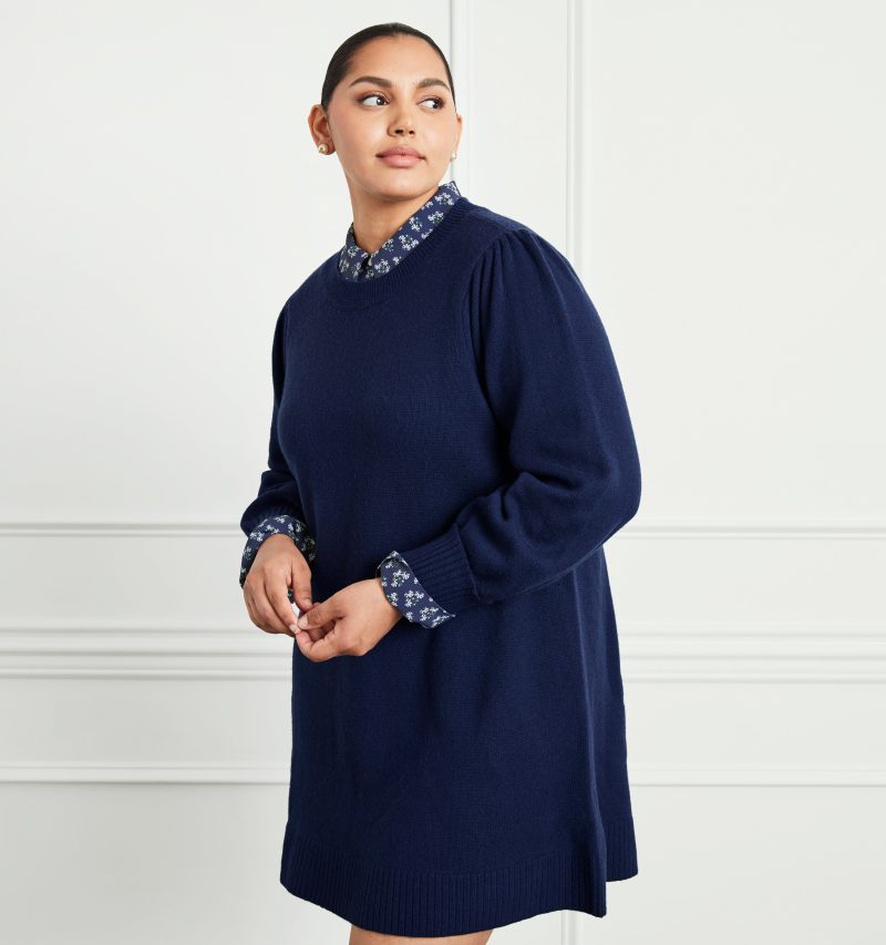 HHH1277 TheSilvieSweaterDress NavyWool NavyWool E