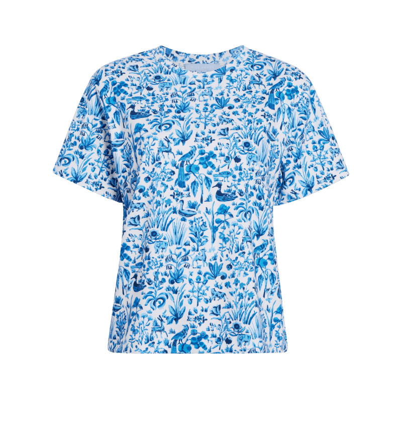 The Charlotte Sleep Tee - Blue Sherwood Forest color:blue sherwood forest