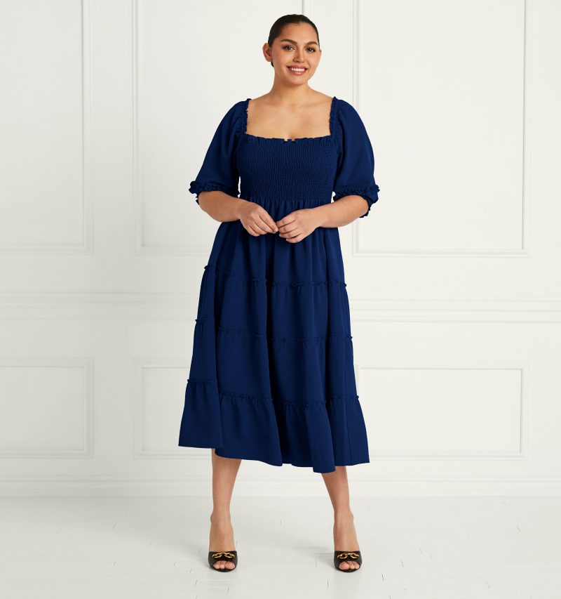 HHH1699 TheNesliNapDress Navy Front