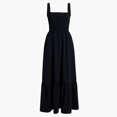 The Anjuli Nap Dress - Black Crepe color:black crepe