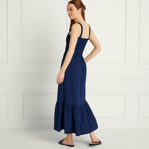 HHH1705 TheAnjuliDress NavyPolyCrepe Back