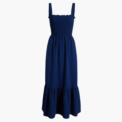 The Anjuli Nap Dress - Navy Crepe color:Wrinkle Resistant Navy Crepe