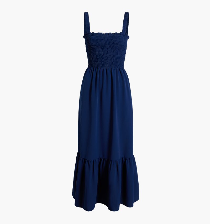 The Anjuli Nap Dress - Navy Crepe color:Wrinkle Resistant Navy Crepe