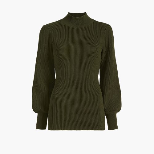 color: Leaf Green Rib Knit