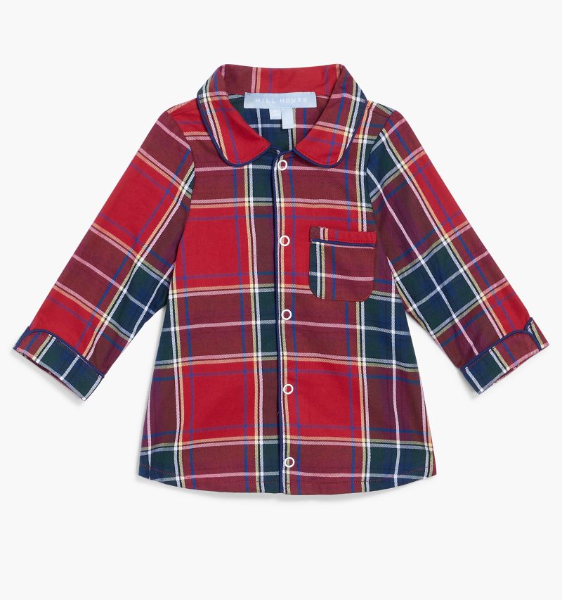 HHH2414 TheBaby TinyQuintinPajamaSet RedTartan GH Front