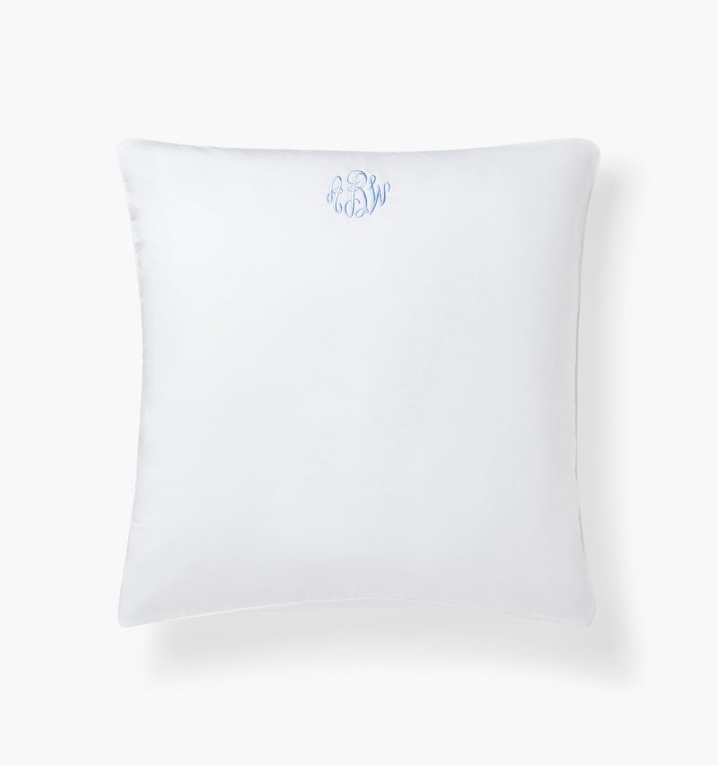 HHH2465 SavileEuroSham White Monogram TT A