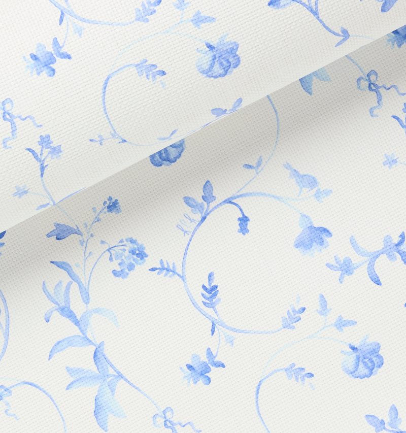 HHH2473 Wallpaper Botanical Blue Paperweave TT Detail 1