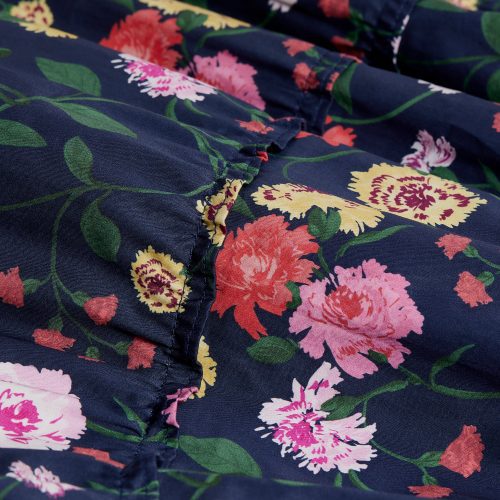 HHH2499 TheEllieNapDress PeonyBouquetinNavyMultiCottonSateen GH Fabric Details