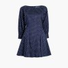 color: Navy Polka Dot Cotton Sateen