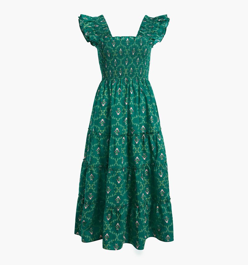 HHH2661 TheEllieNapDress EmeraldTrellis GH Front 1