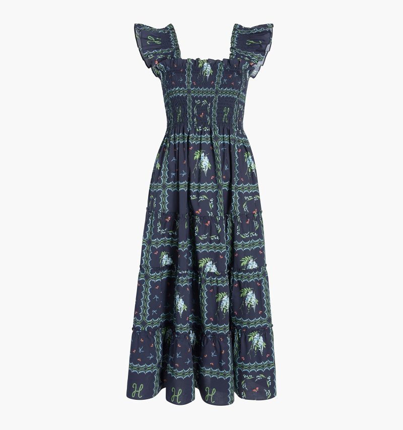 HHH2719 TheEllieNapDress FloralPatchworkinNavy GH Front 1