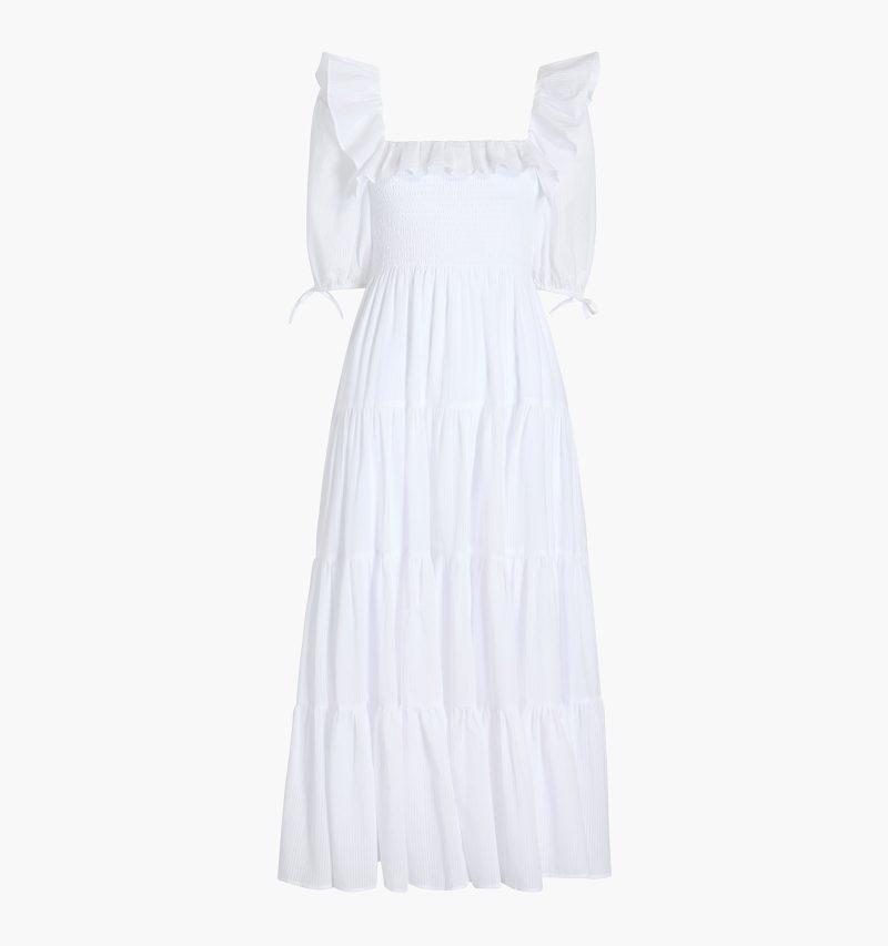 HHH2732 TheCorinneNapDress WhiteShadowStripe GH Front 1