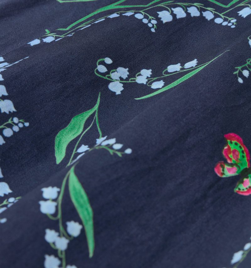 HHH2765 TheMatildaMiniDress FloralPatchworkinNavy GH Back 2