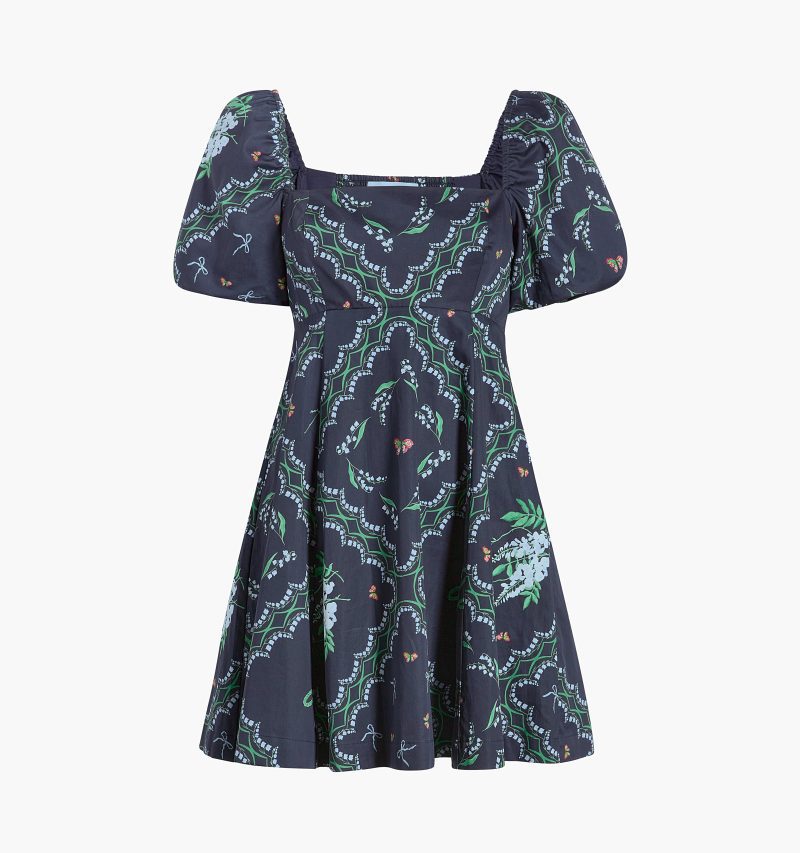 HHH2765 TheMatildaMiniDress FloralPatchworkinNavy GH Front 1