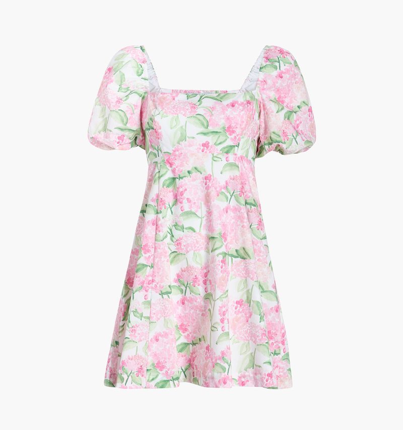 HHH2769 TheMatildaMiniDress PinkHydrangeaPepper GH Front 1