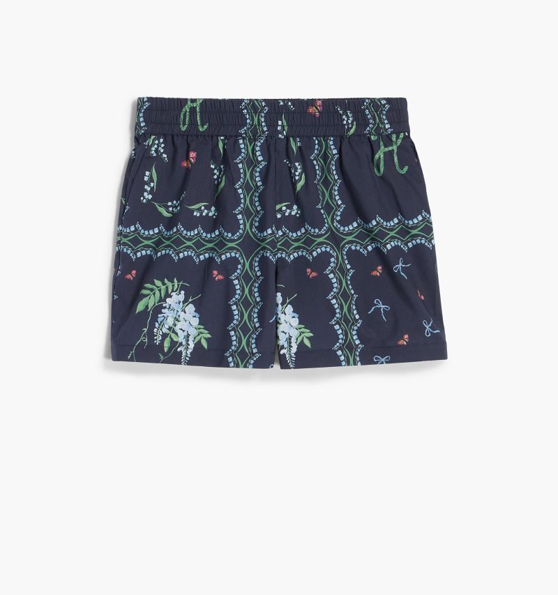 HHH2829 TheBabyLeoShort FloralPatchworkinNavy PU Front 1