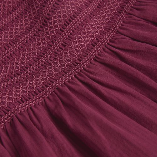 HHH2932 TheEllieNapDress Burgundyw ContrastStitch GH Back 2