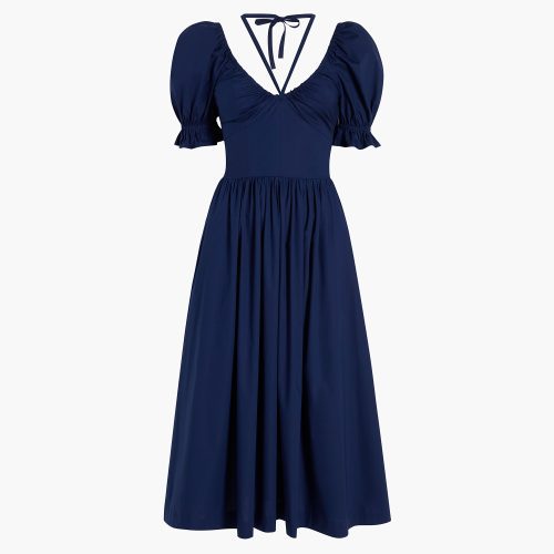 HHH612 TheOpheliaDress NavyPoplin NavyPoplin A