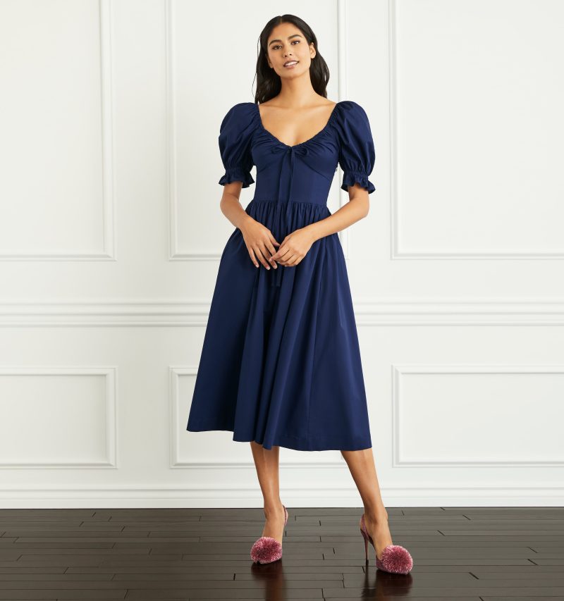 HHH612 TheOpheliaDress NavyPoplin NavyPoplin C 1