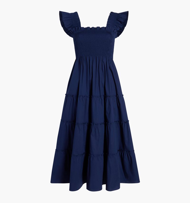 HHH618 TheEllieNapDress NavyPoplin NavyPoplin A