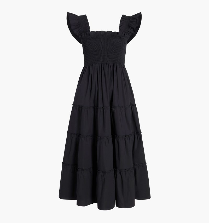 HHH620 TheEllieNapDress BlackPoplin BlackPoplin A