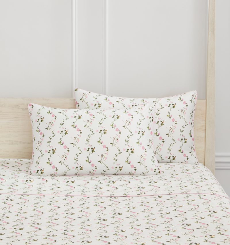 HHH694 PinkPondFloralPillowcaseSet PinkPondFloral F