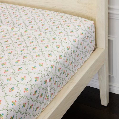 HHH699 PastelTrellisFittedSheet PastelTrellis F