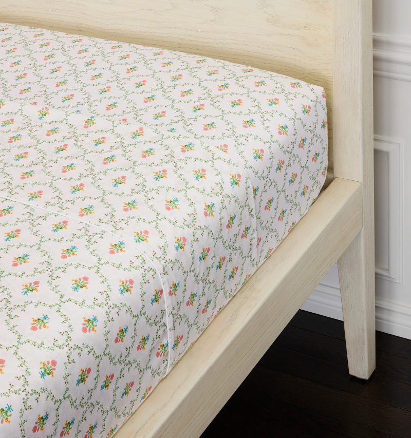 HHH699 PastelTrellisFittedSheet PastelTrellis F