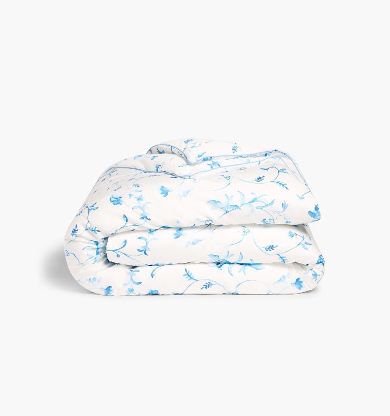 Botanical Duvet Cover color:blue botanical